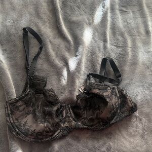 Victoria's Secret Black Sheer Lace Underwire Bra